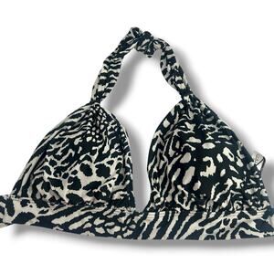 NEW Contours Coco Reef Black & White Animal Biknini Top Size 16 40C/D Shapemaker